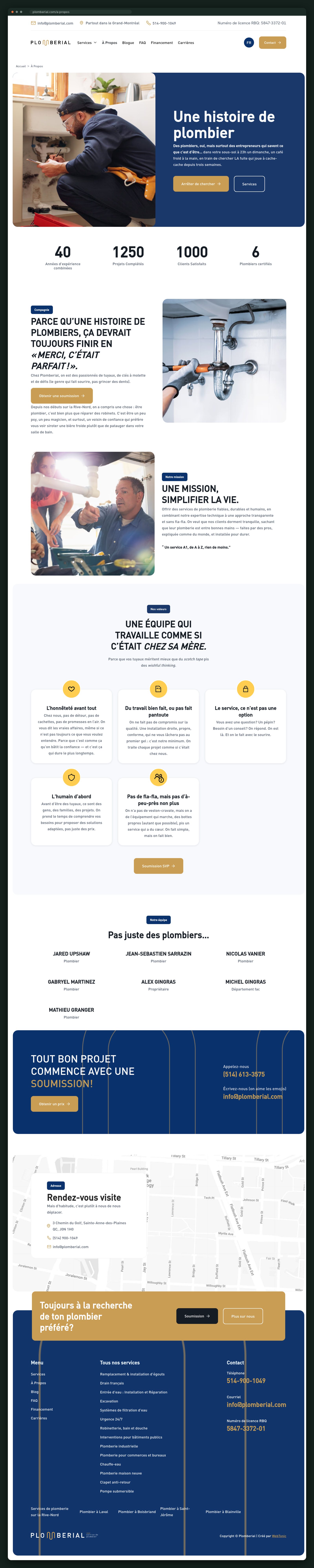 Plomberial website — screen 4