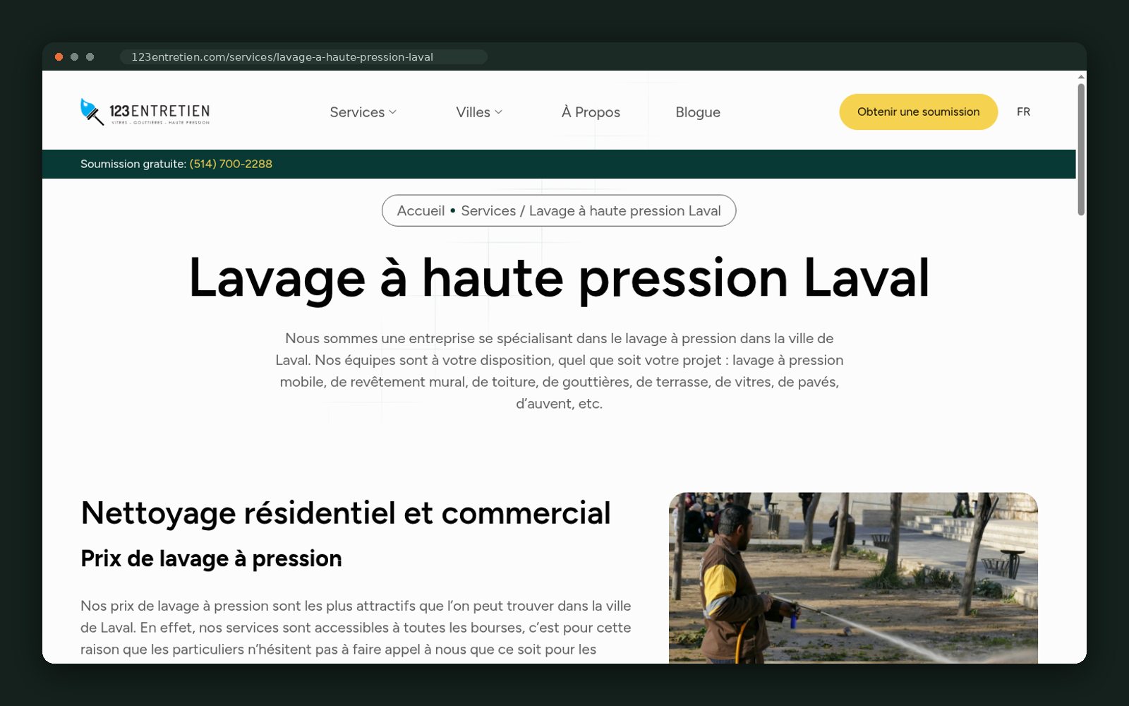 Pressure washing Laval — pricing drivers explained