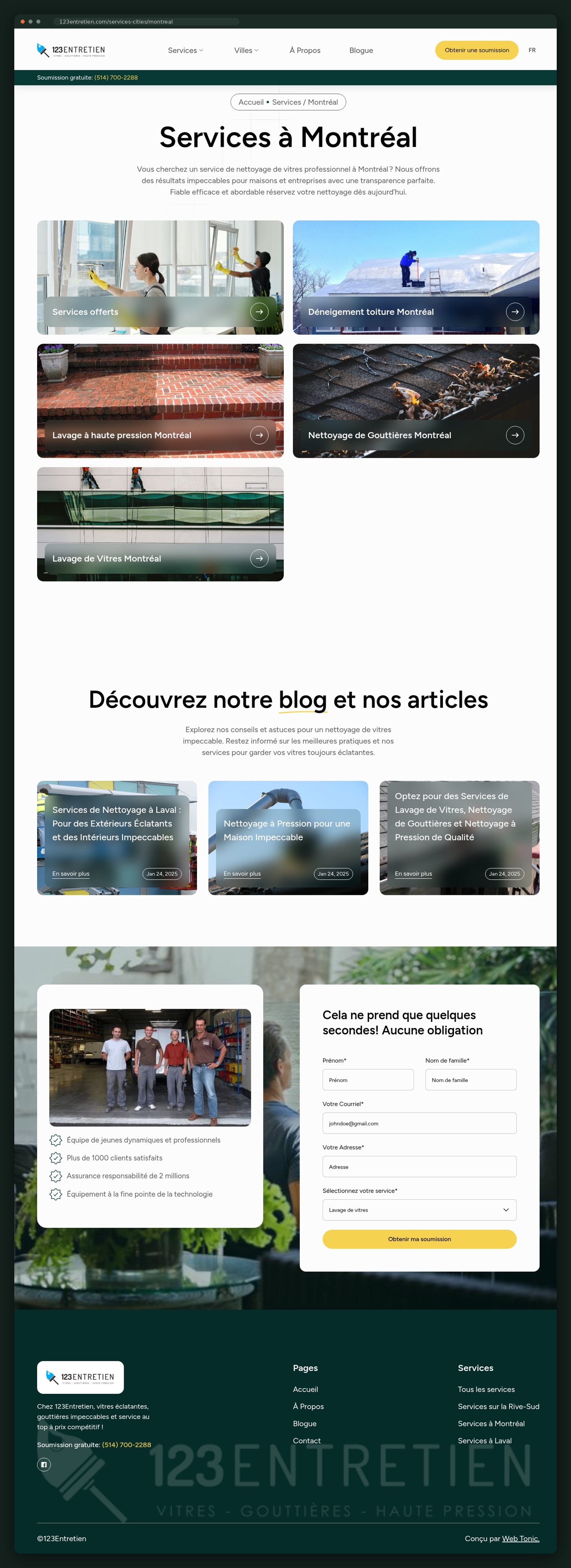 123Entretien website — screen 3