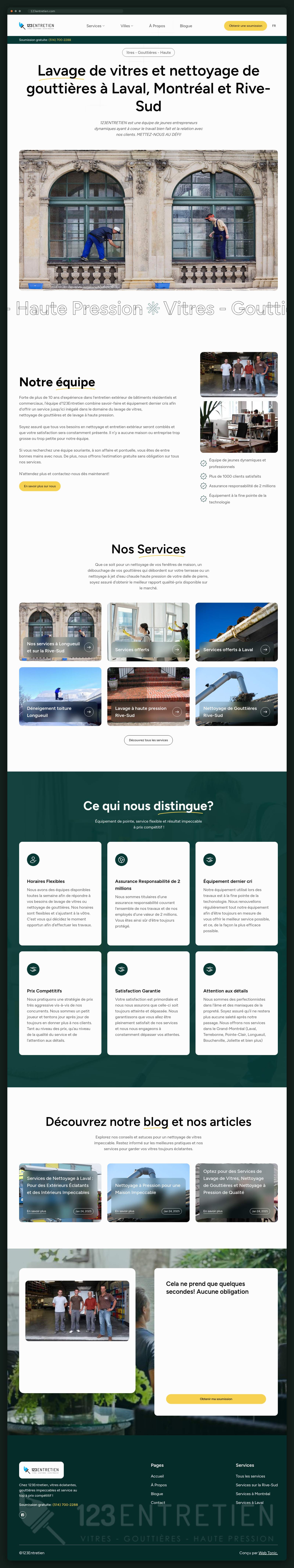 123Entretien website homepage