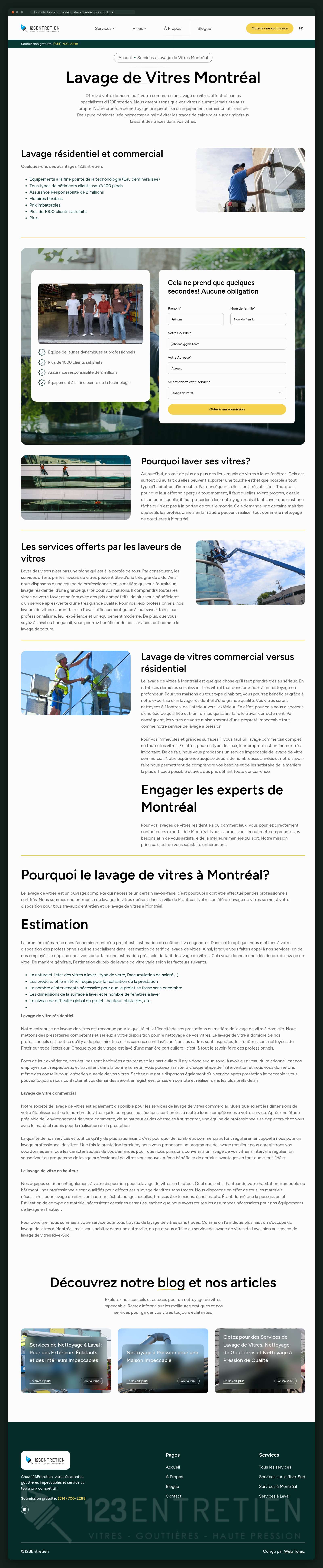 123Entretien website — screen 4