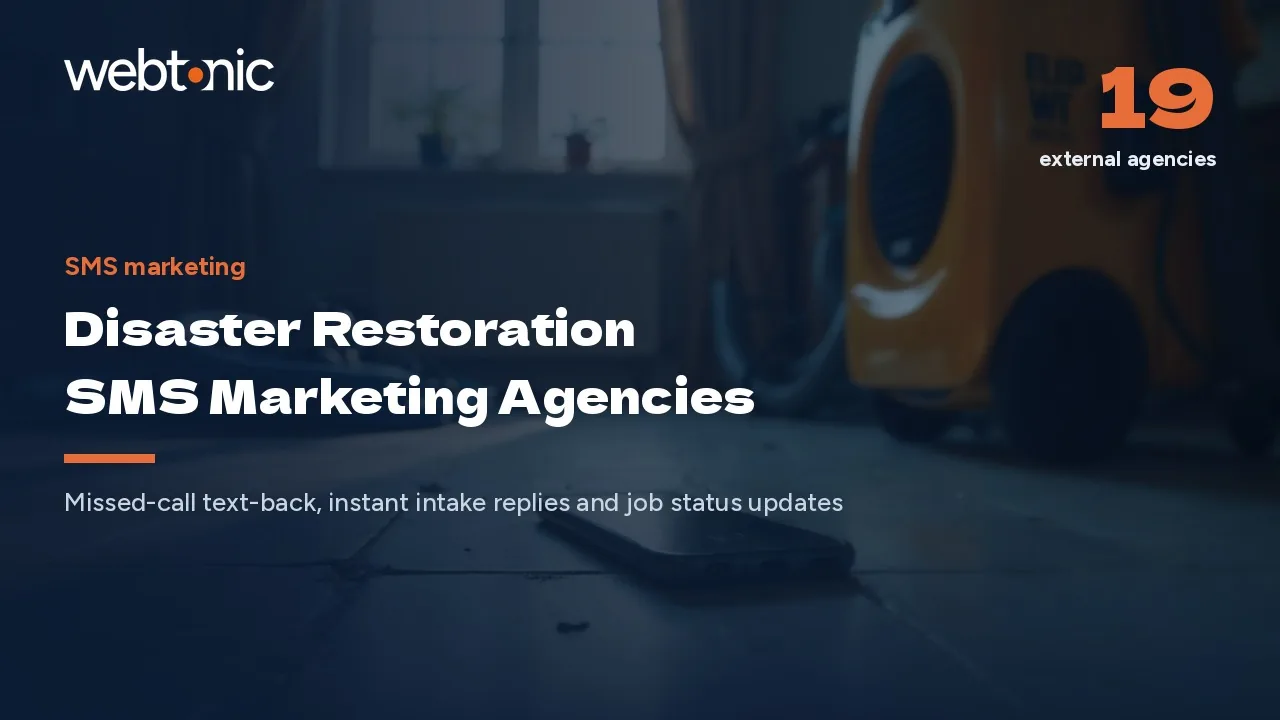 Nineteen Disaster Restoration SMS Marketing Agencies, Reviewed for 2026 — Web Tonic blog thumbnail
