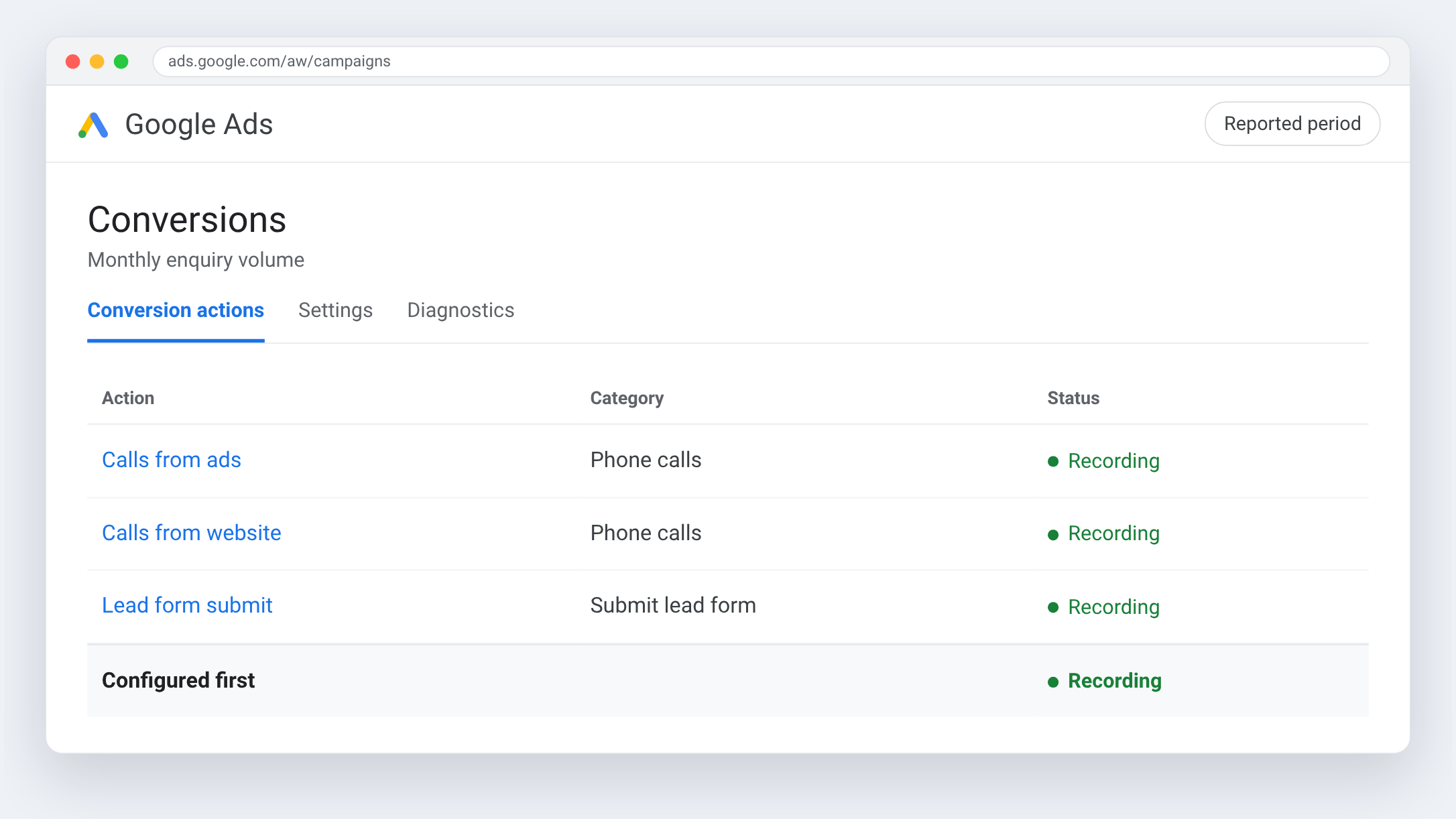 Google Ads view for 3D Entrepreneur Général — No manufactured growth percentages