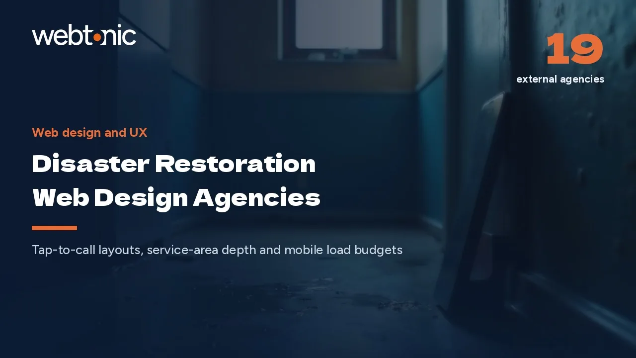 Built for a Flooded Basement: 19 Restoration Web Design Agencies (2026) — Web Tonic blog thumbnail