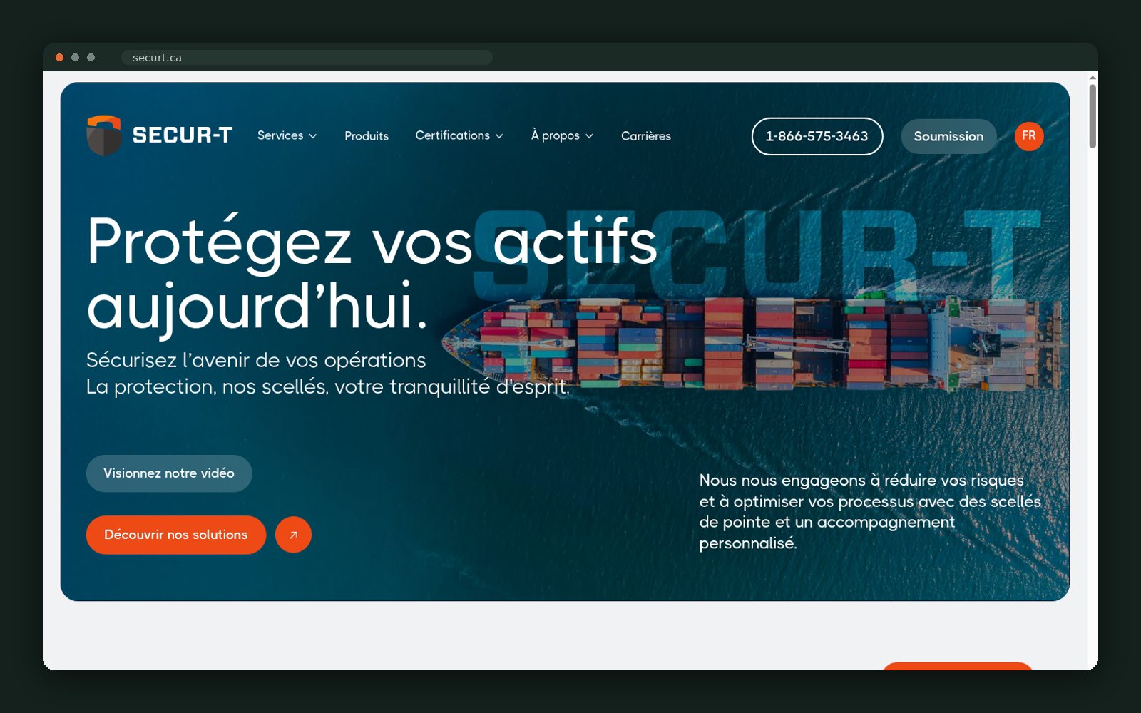Secur-T website homepage