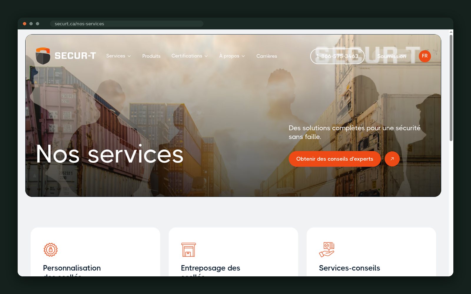Services index — four service lines