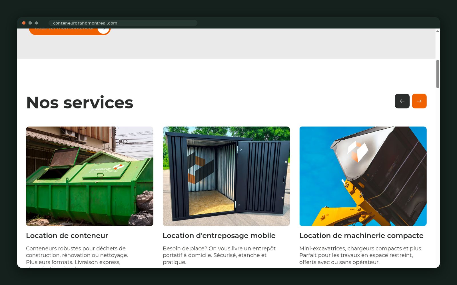 Three rental lines presented as distinct services