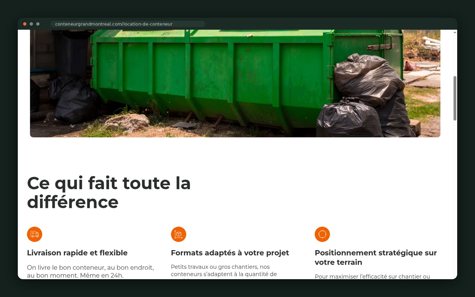 Waste container photography
