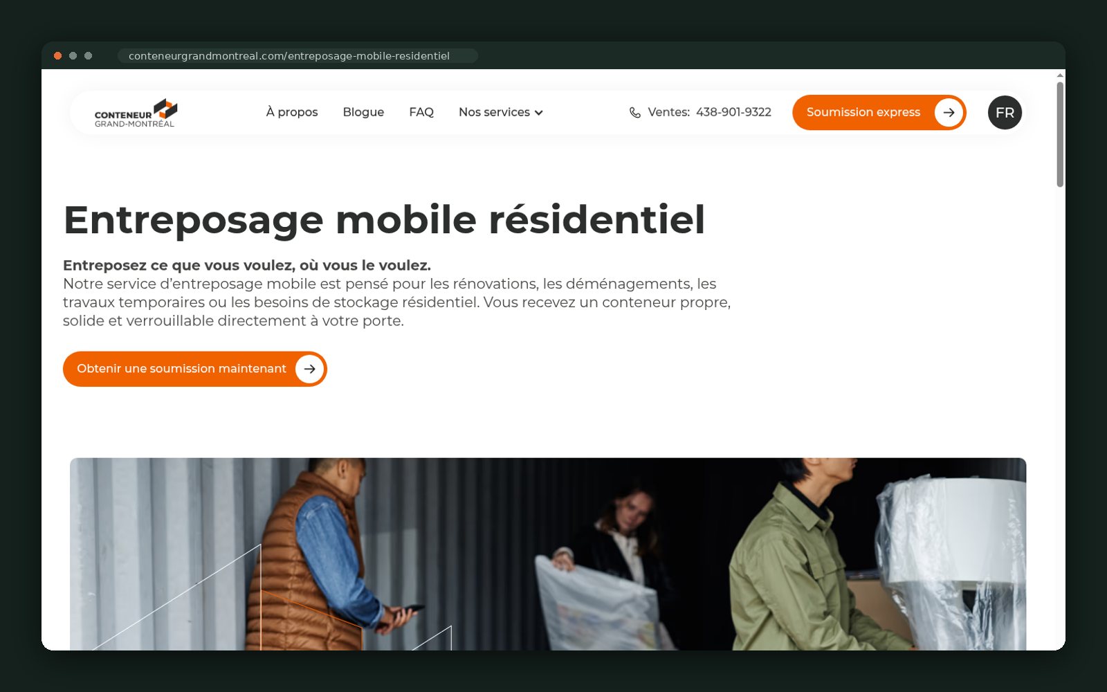 Residential mobile storage page