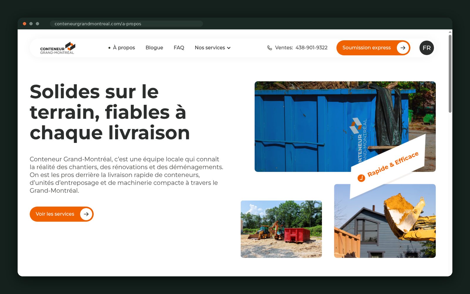 About page — local team and fleet