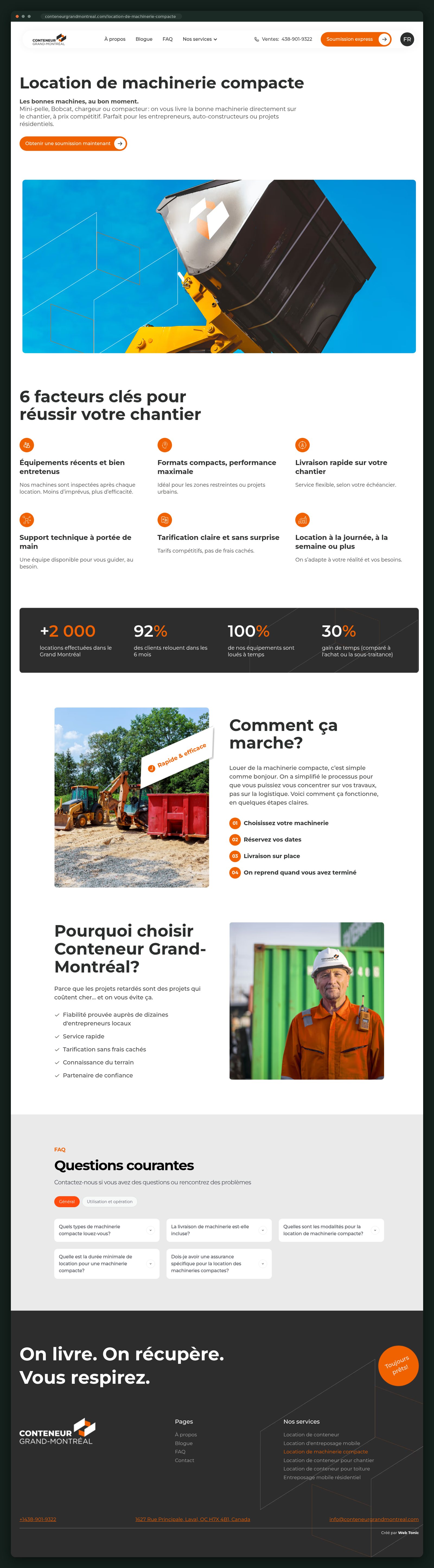 Conteneur Grand-Montréal website — screen 4