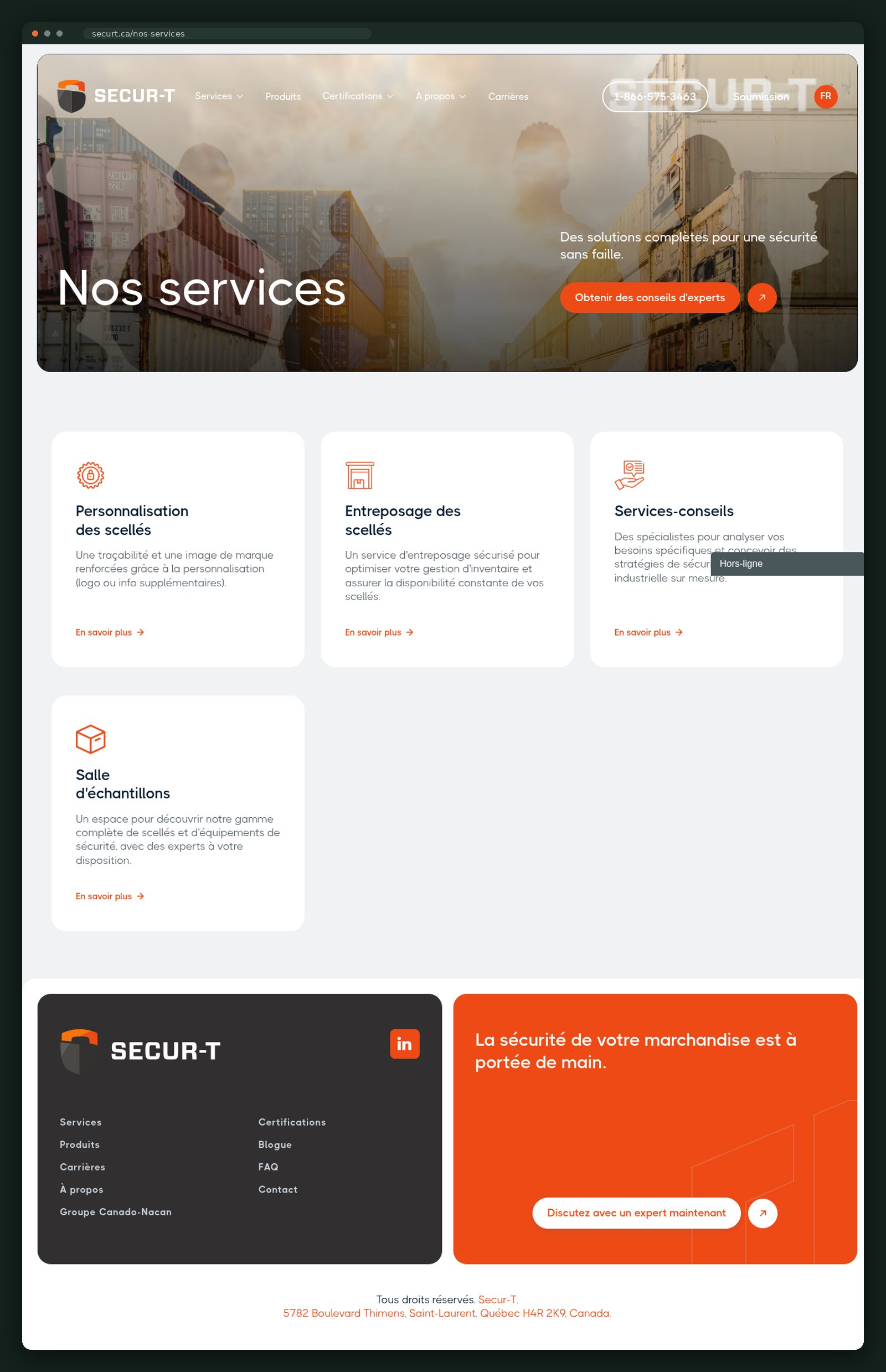 Secur-T website — screen 3