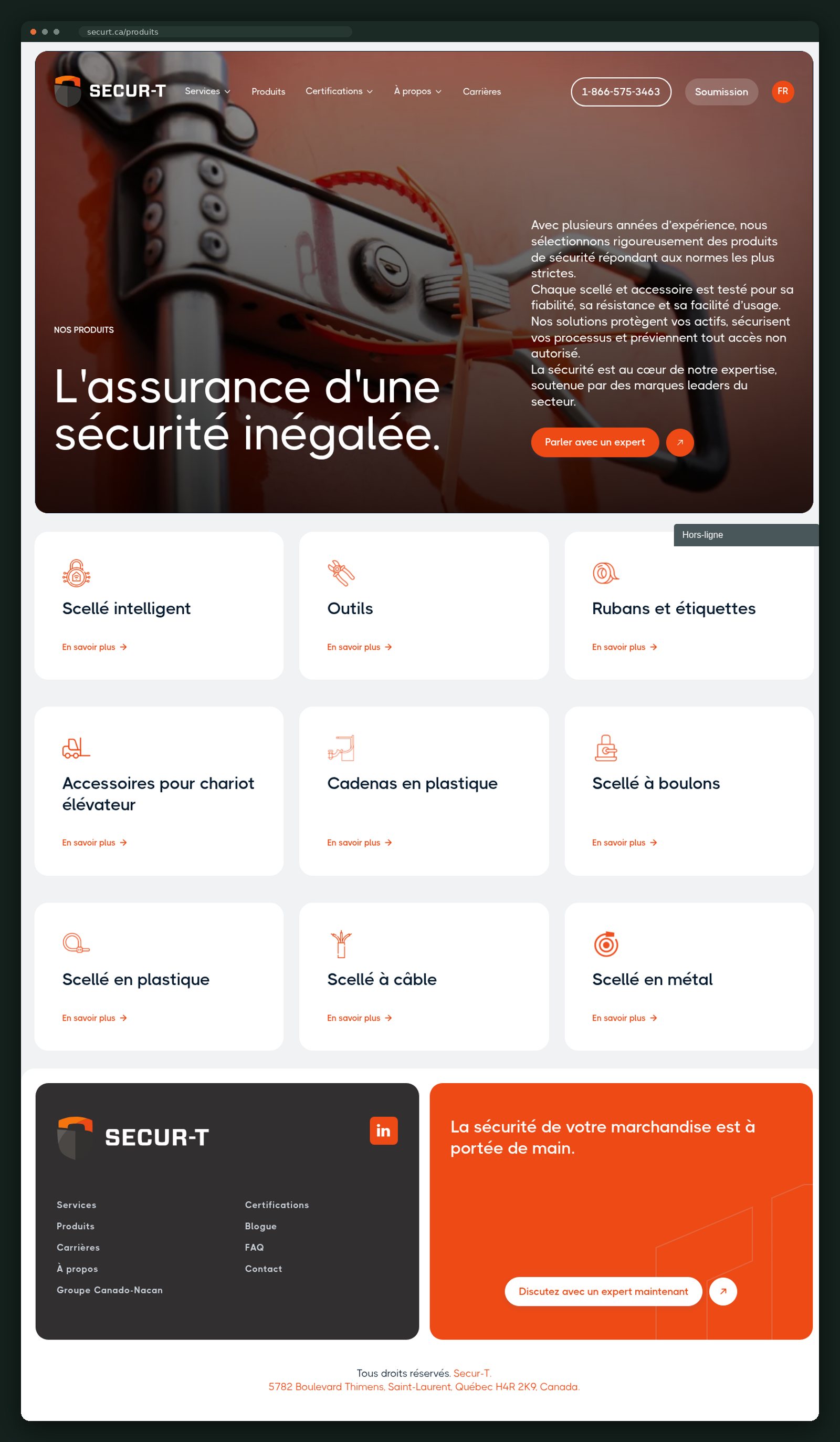 Secur-T website — screen 2