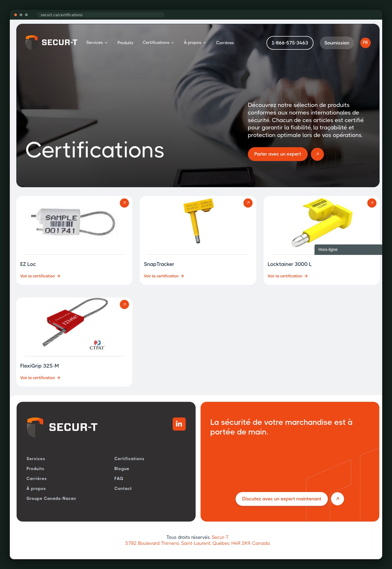 Secur-T website — screen 5