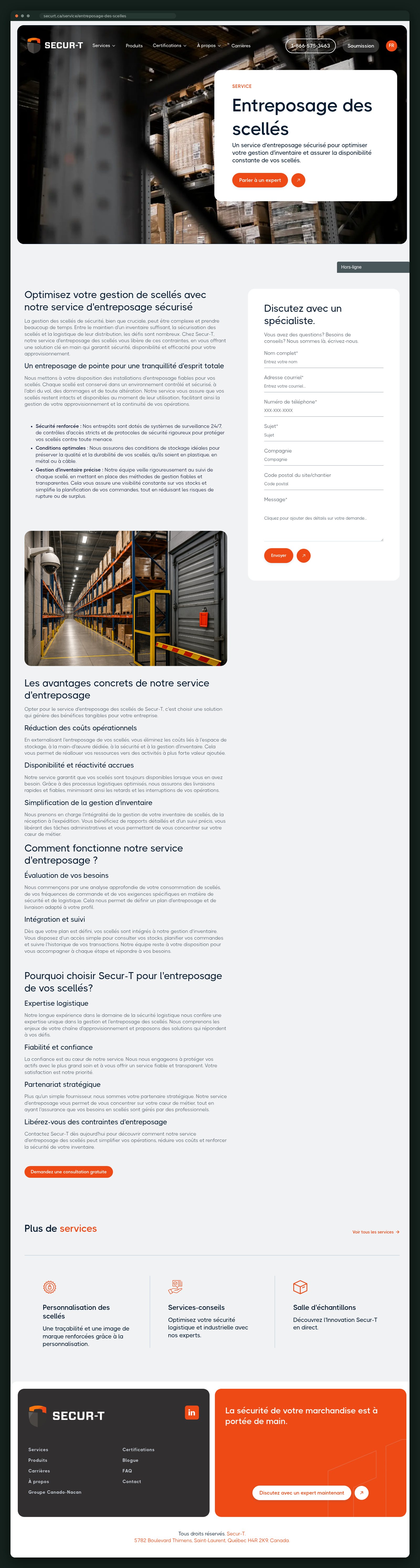 Secur-T website — screen 4