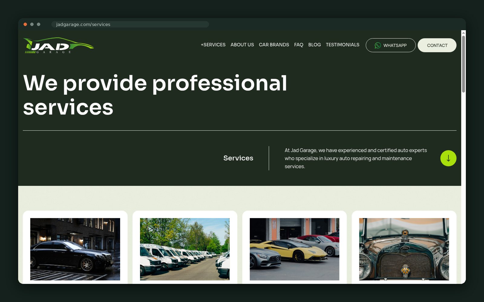 Services index — professional service catalogue