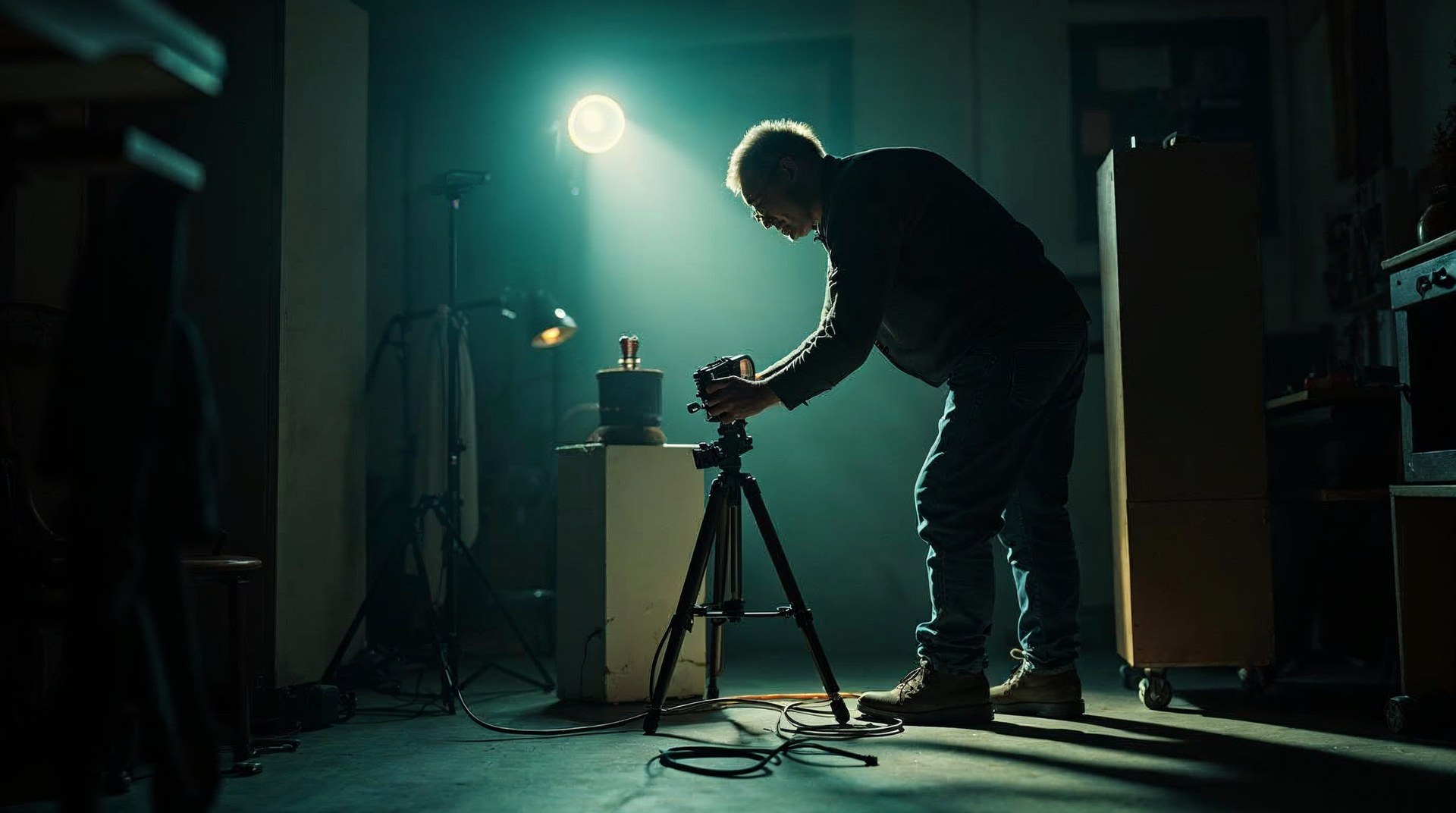 Lighting set for framing that survives a vertical crop