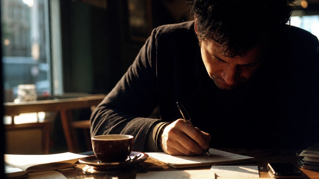 Hooks written by hand before anything is shot