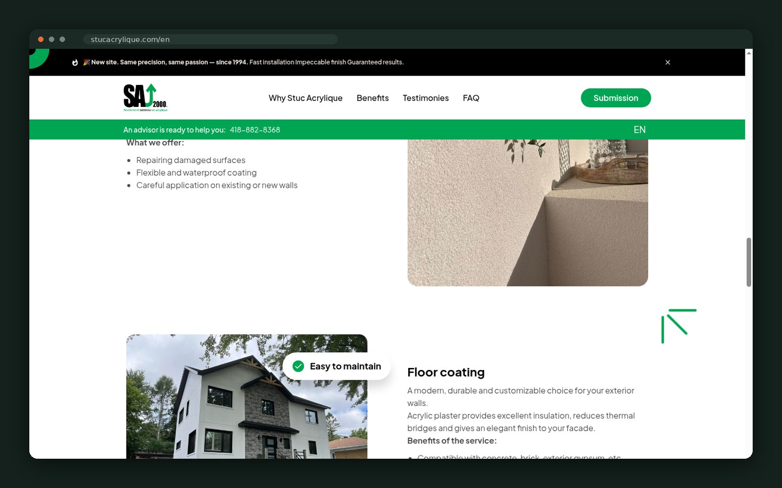 Floor coating service in English