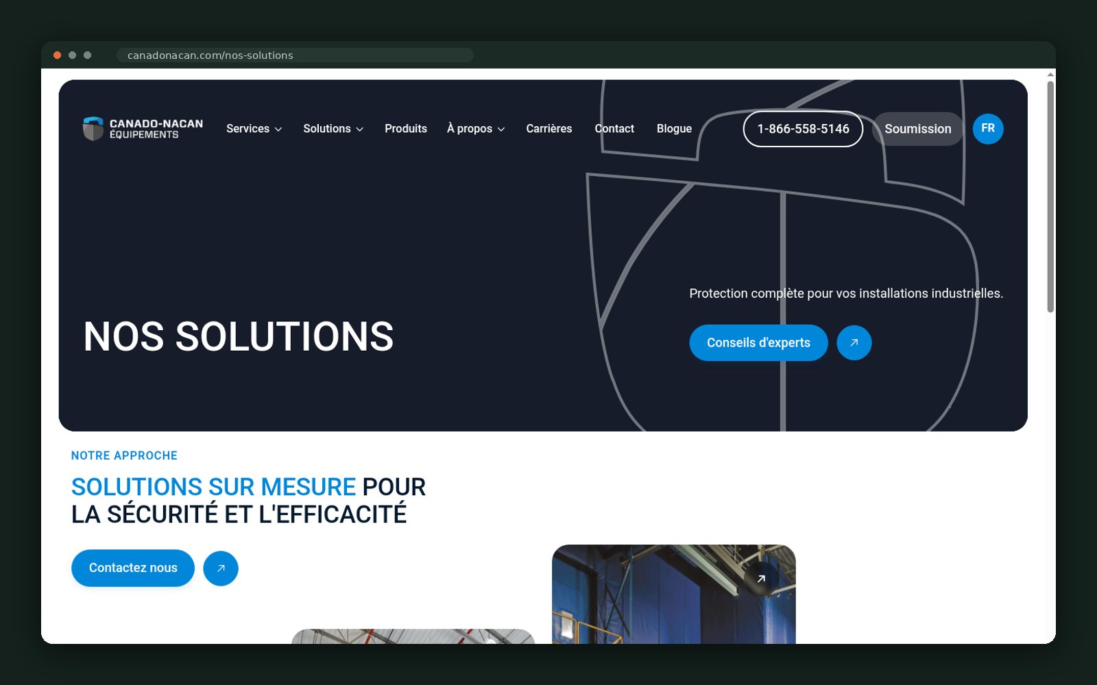 Solutions index page