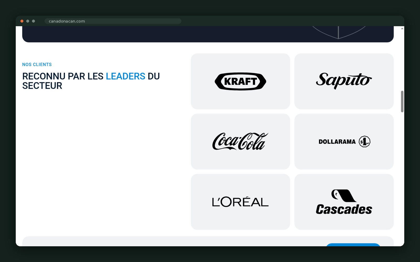 Client logos — industrial and food-manufacturing leaders