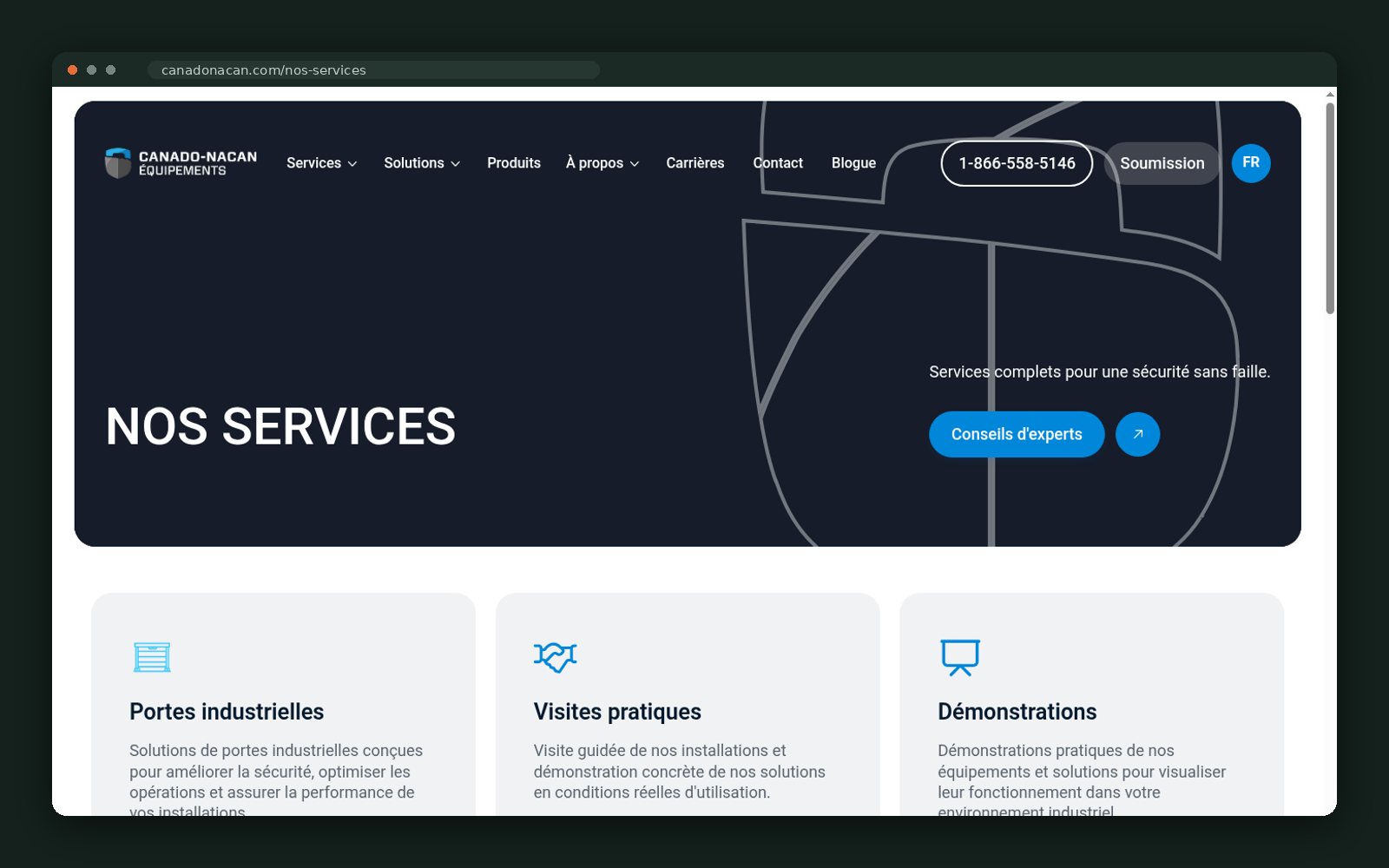 Services index page