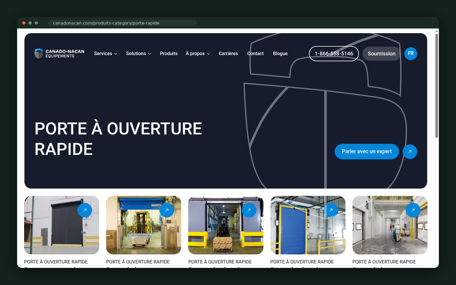 High-speed door category page