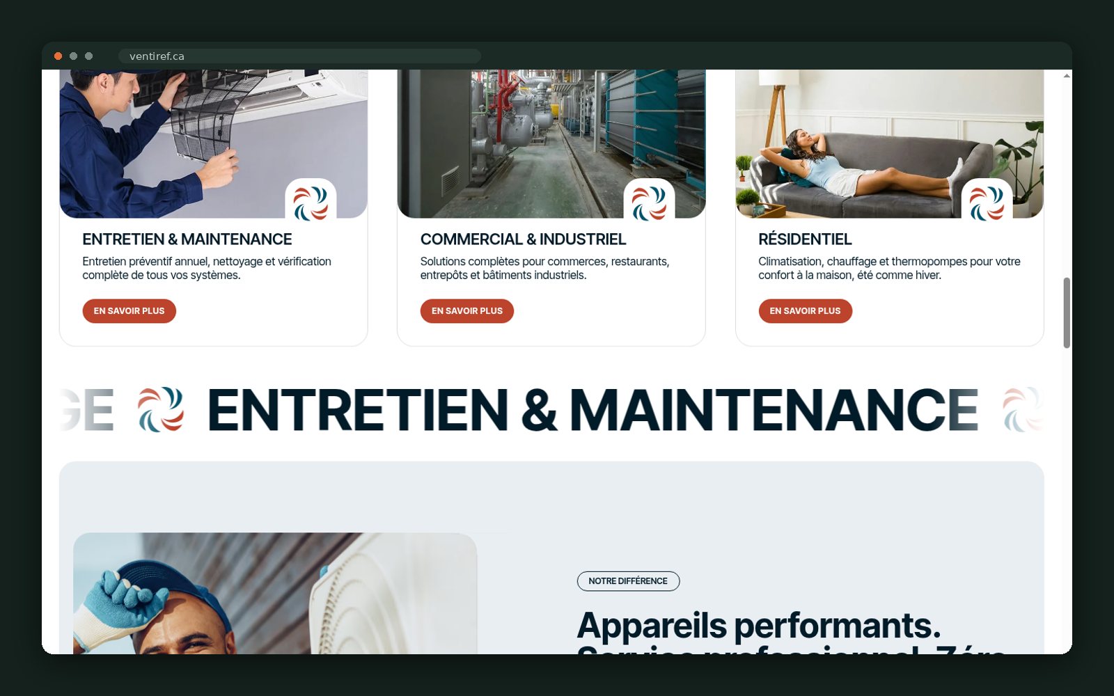 Residential, commercial and industrial segments