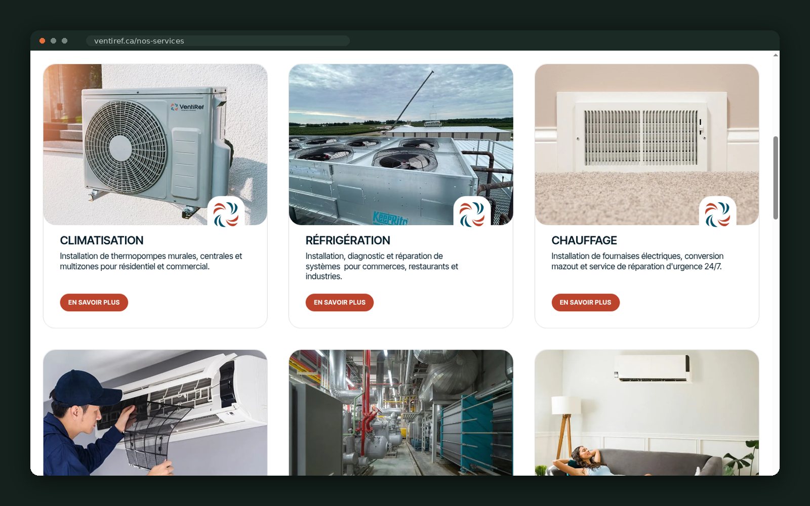 Full service grid with photography