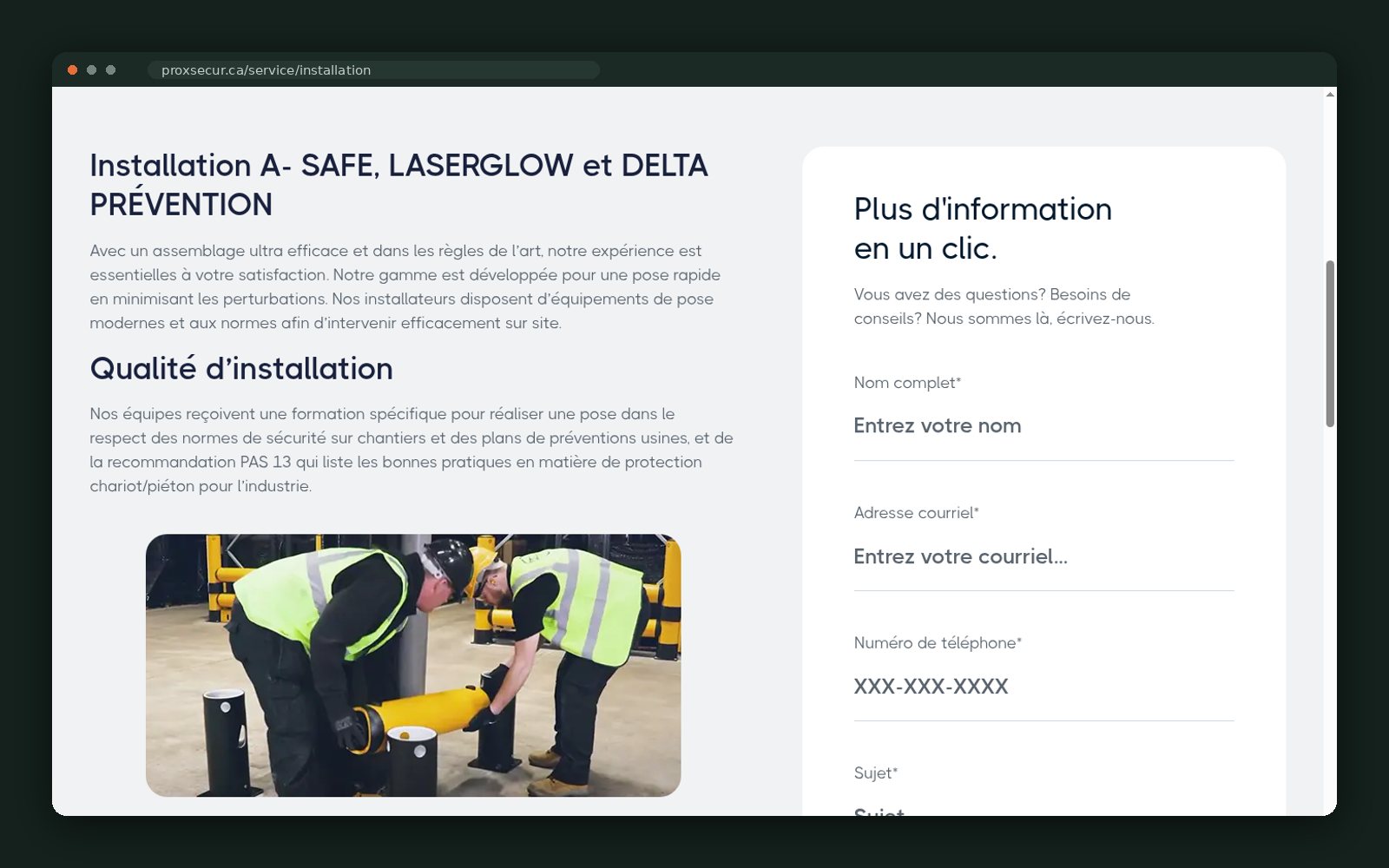 Installation quality and project management detail