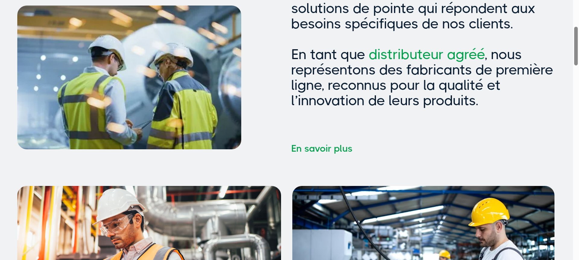 Industrial safety technicians photographed for the Solutions Prox-Secur website