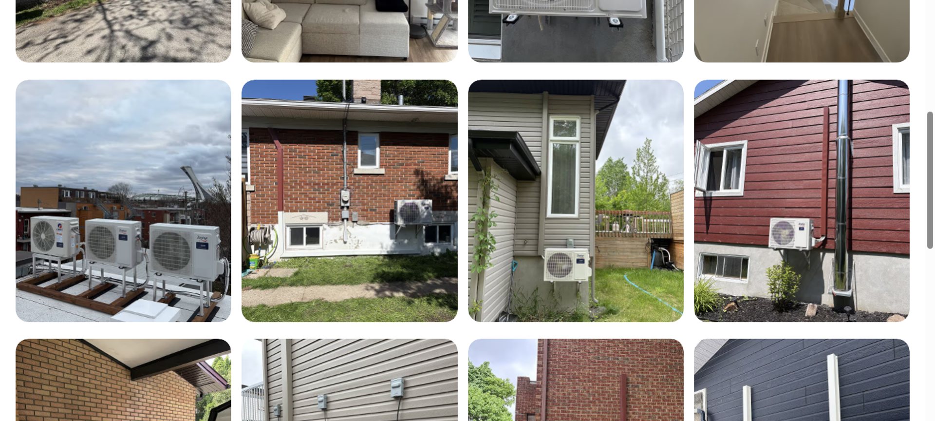 Heat pump installations photographed for the Ventiref projects gallery