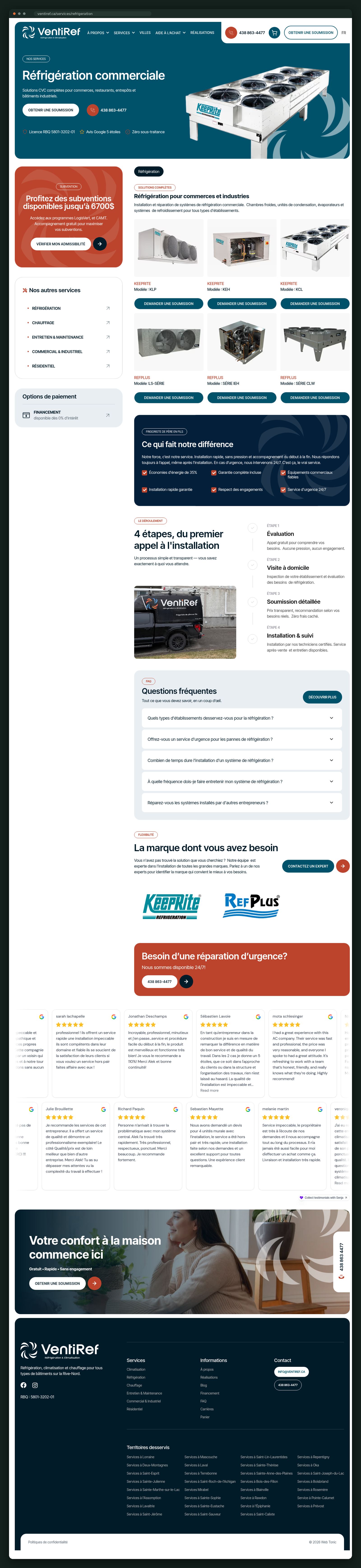 Ventiref website — screen 3