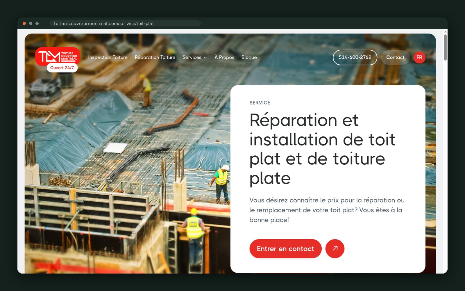 Flat roof repair and installation page