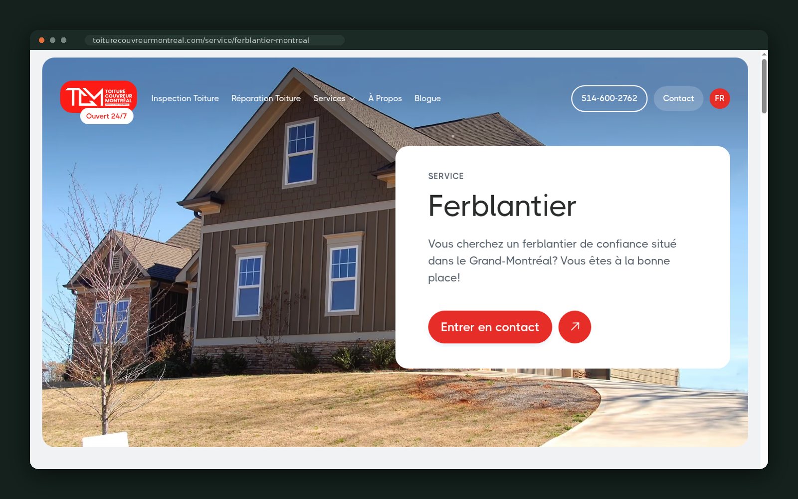 Sheet metal roofing service page