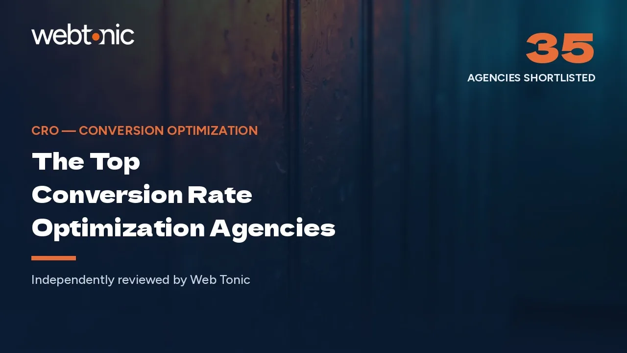 The top CRO agencies — Web Tonic blog thumbnail