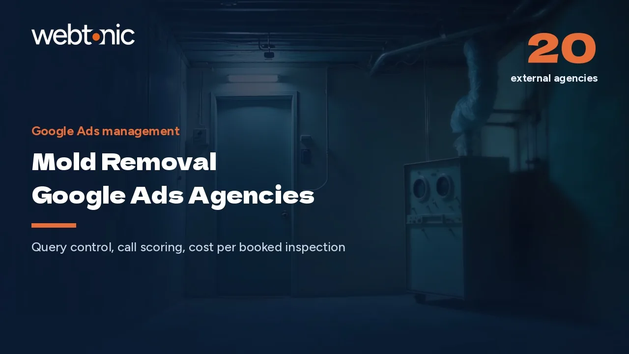 Mold Removal Google Ads Agencies Worth a Shortlist in 2026 — Web Tonic blog thumbnail