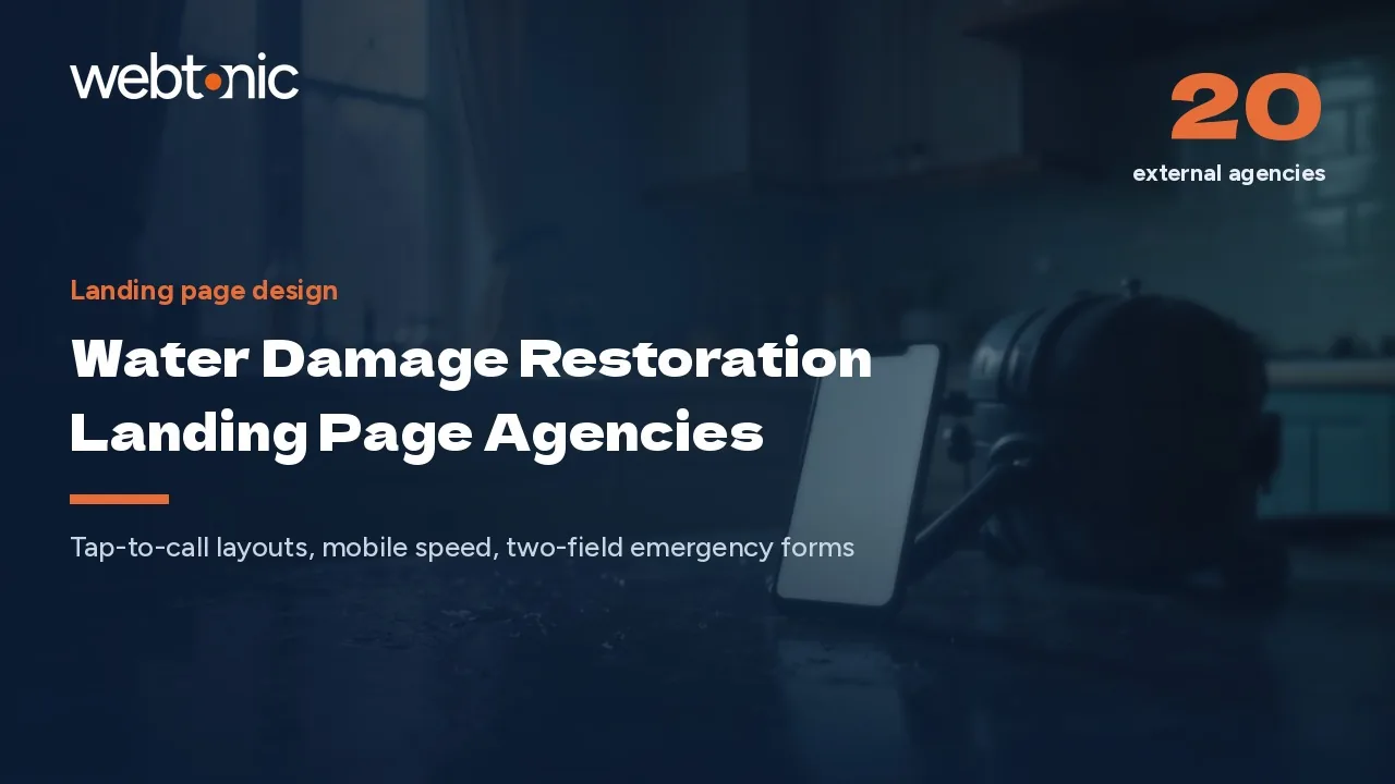 Twenty Landing Page Design Agencies for Water Damage Restoration in 2026 — Web Tonic blog thumbnail
