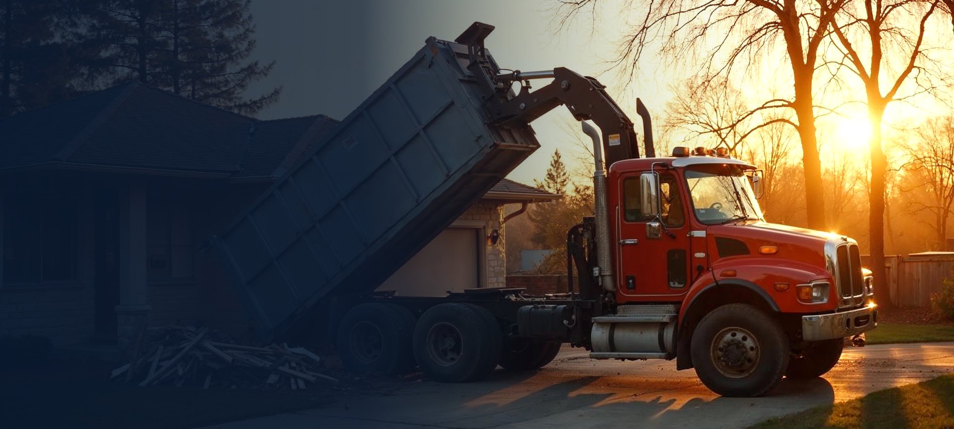 Art-directed construction and logistics scene representing Conteneur Grand-Montréal's industry