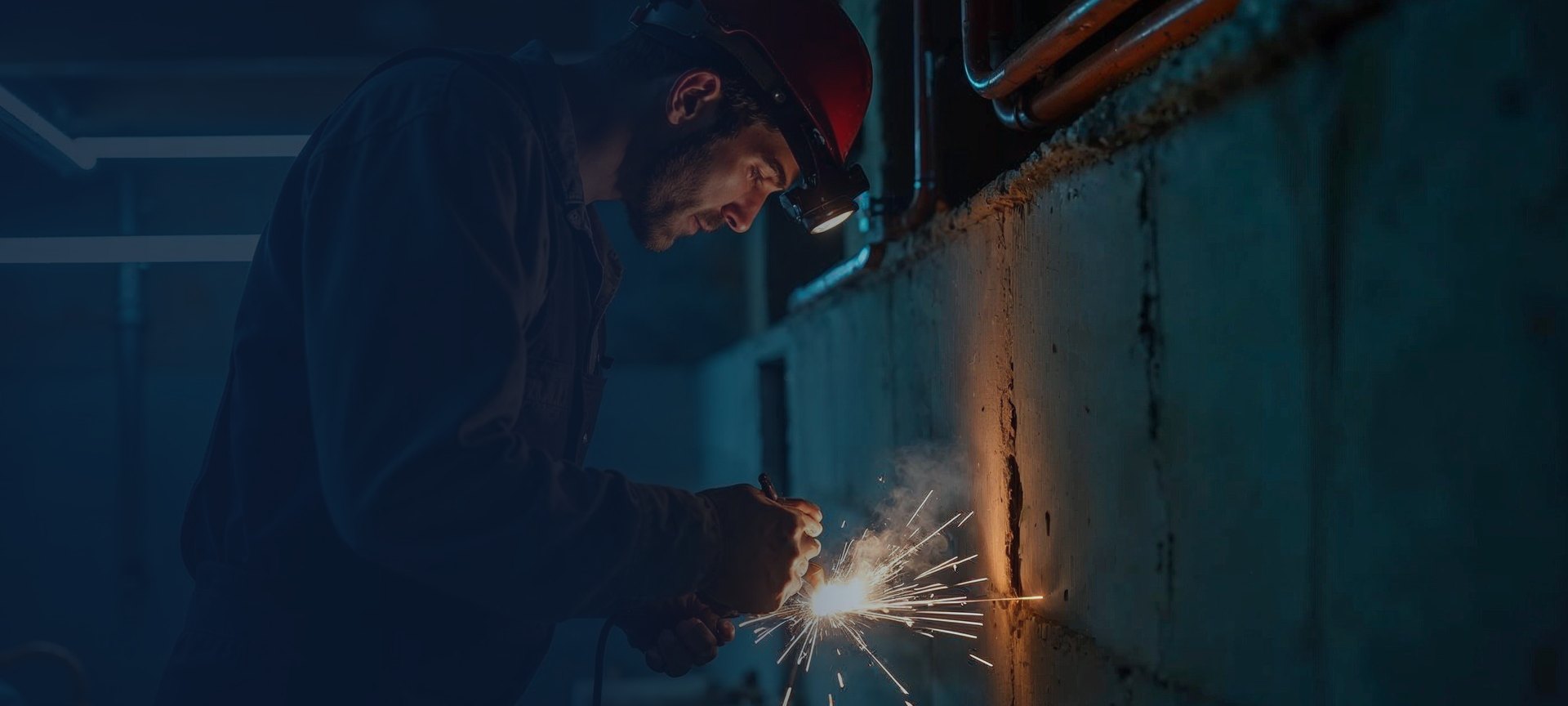 Art-directed home services scene representing Plomberial's industry