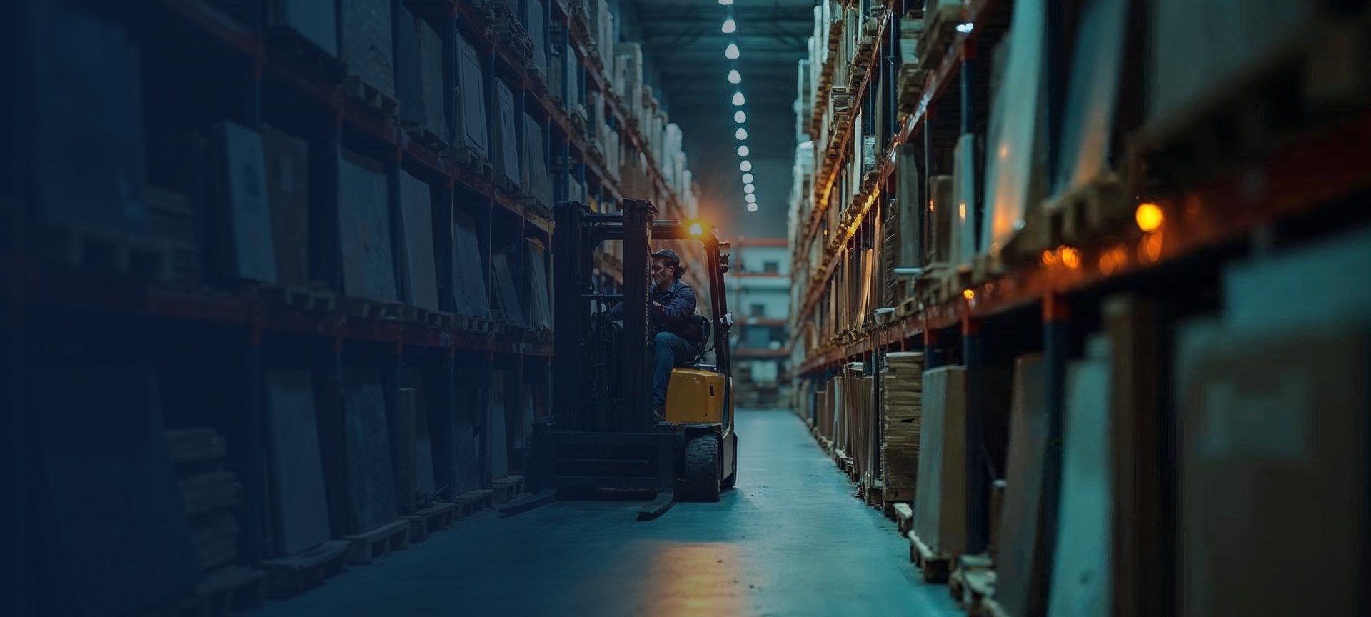 Art-directed building materials scene representing Entrepôt de la Réno's industry