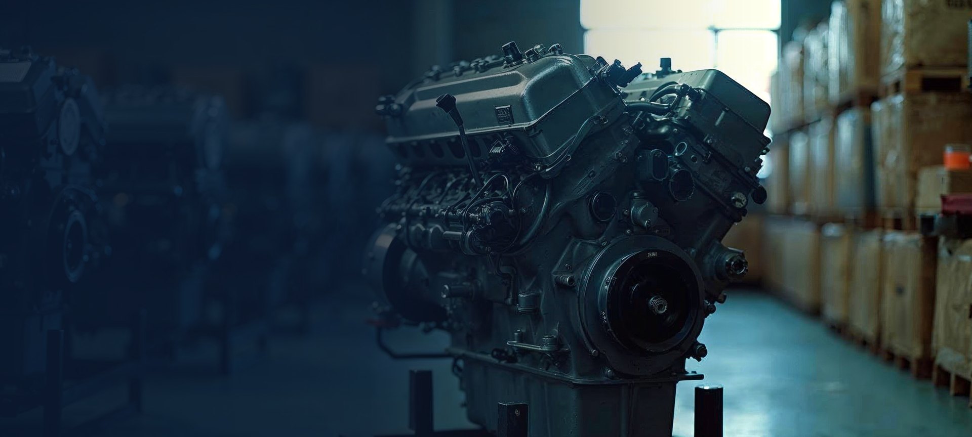 Art-directed automotive parts scene representing Texas JDM Motors's industry