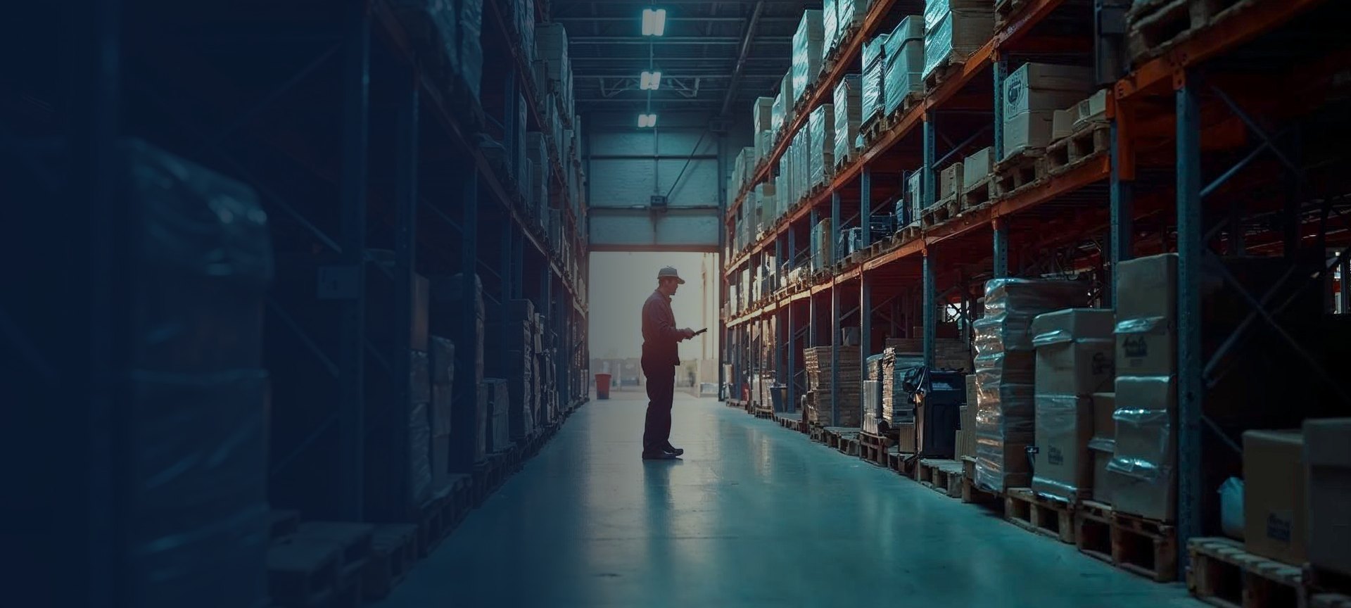 Art-directed industrial distribution scene representing Erco Distribution's industry
