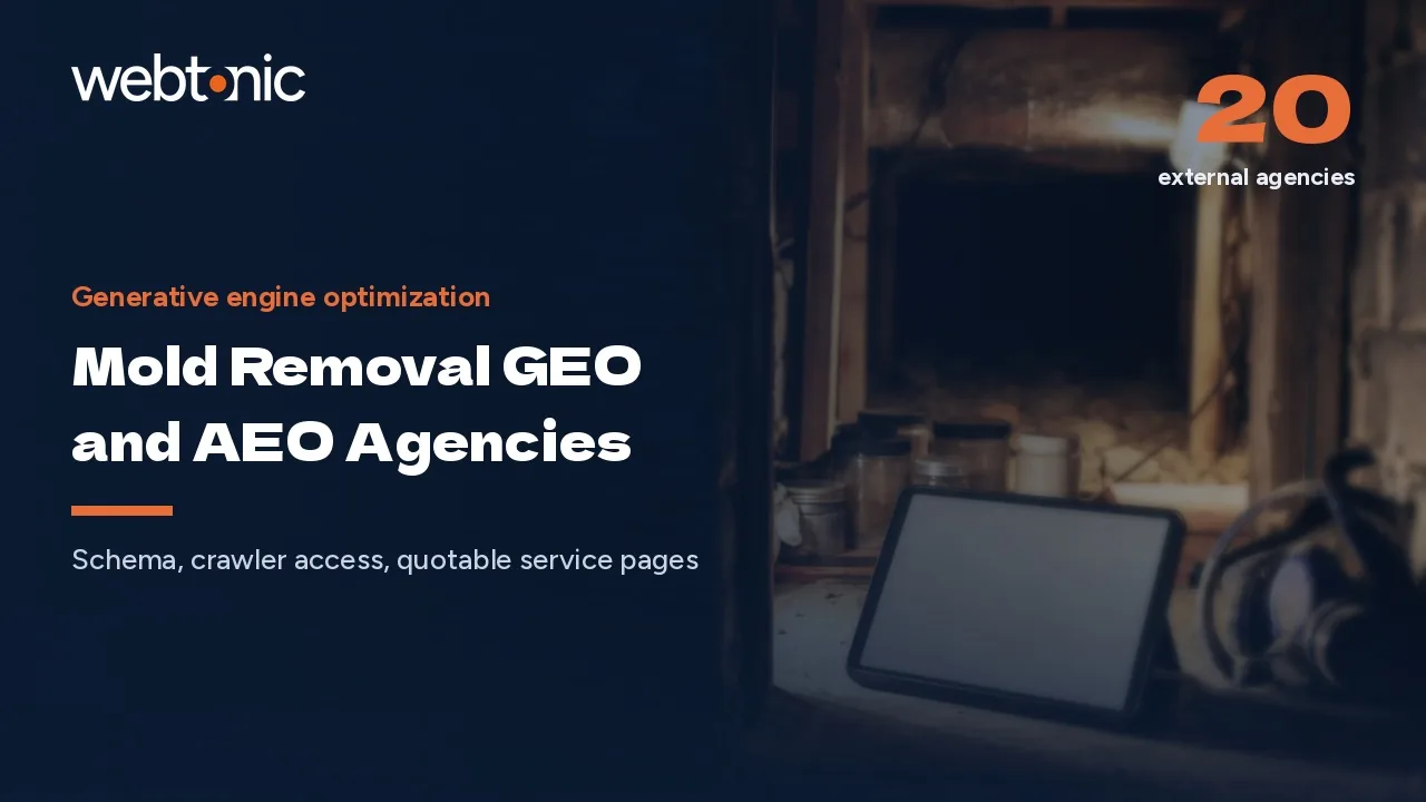 Named 5% of the Time: 20 Mold Removal GEO Agencies for 2026 — Web Tonic blog thumbnail