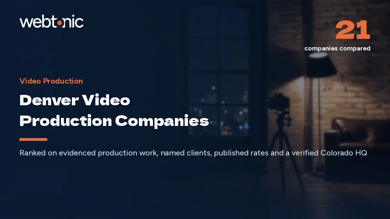 Which Denver Video Production Company Fits? 20 Compared in 2026 — Web Tonic blog thumbnail