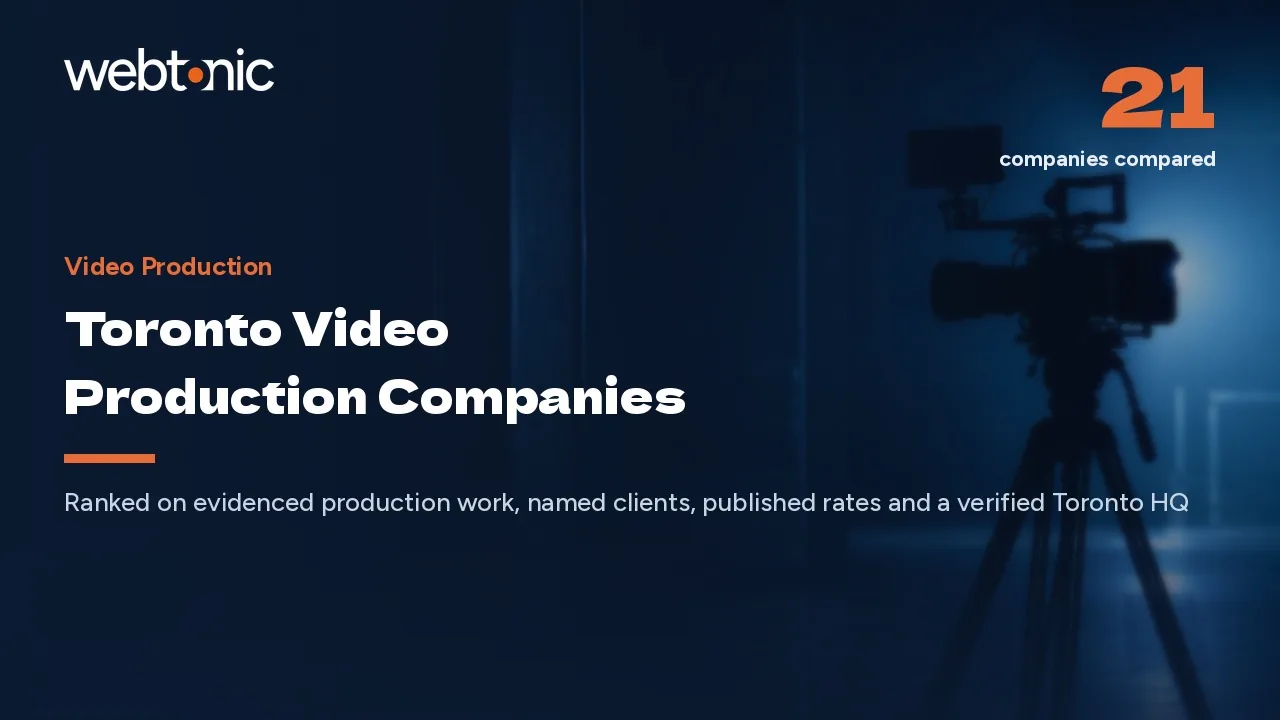 CA$1,500 to CA$5,000: 20 Toronto Video Production Companies in 2026 — Web Tonic blog thumbnail