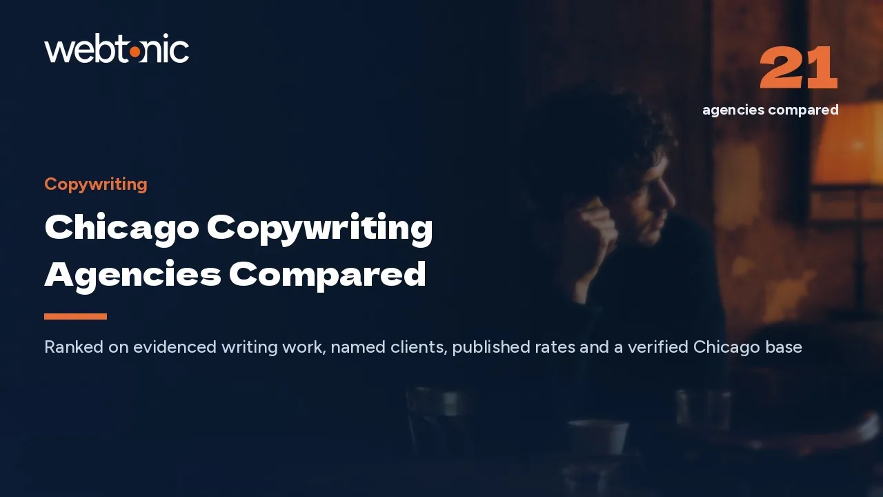 $150 to $600 a Page: 21 Chicago Copywriting Agencies in 2026 — Web Tonic blog thumbnail