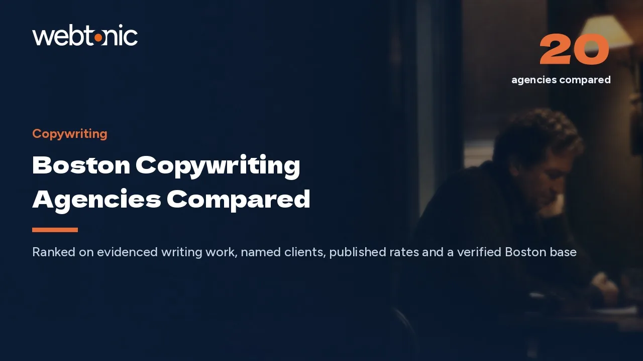 Nineteen Boston Copywriting Agencies, Assessed for 2026 — Web Tonic blog thumbnail