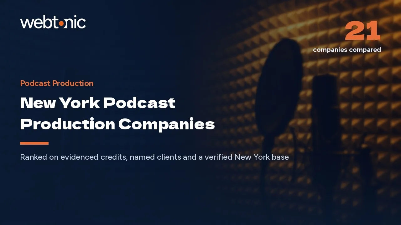 21 Podcast Production Companies in New York City for 2026 — Web Tonic blog thumbnail