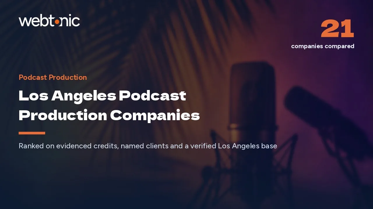 Eighteen of Twenty Are Really in LA: Podcast Production Companies for 2026 — Web Tonic blog thumbnail